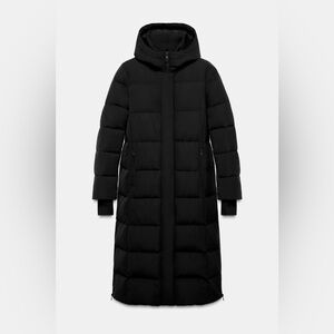 EXTRA LONG WATER REPELLENT WINDPROOF DOWN JACKET WITH HOODIE